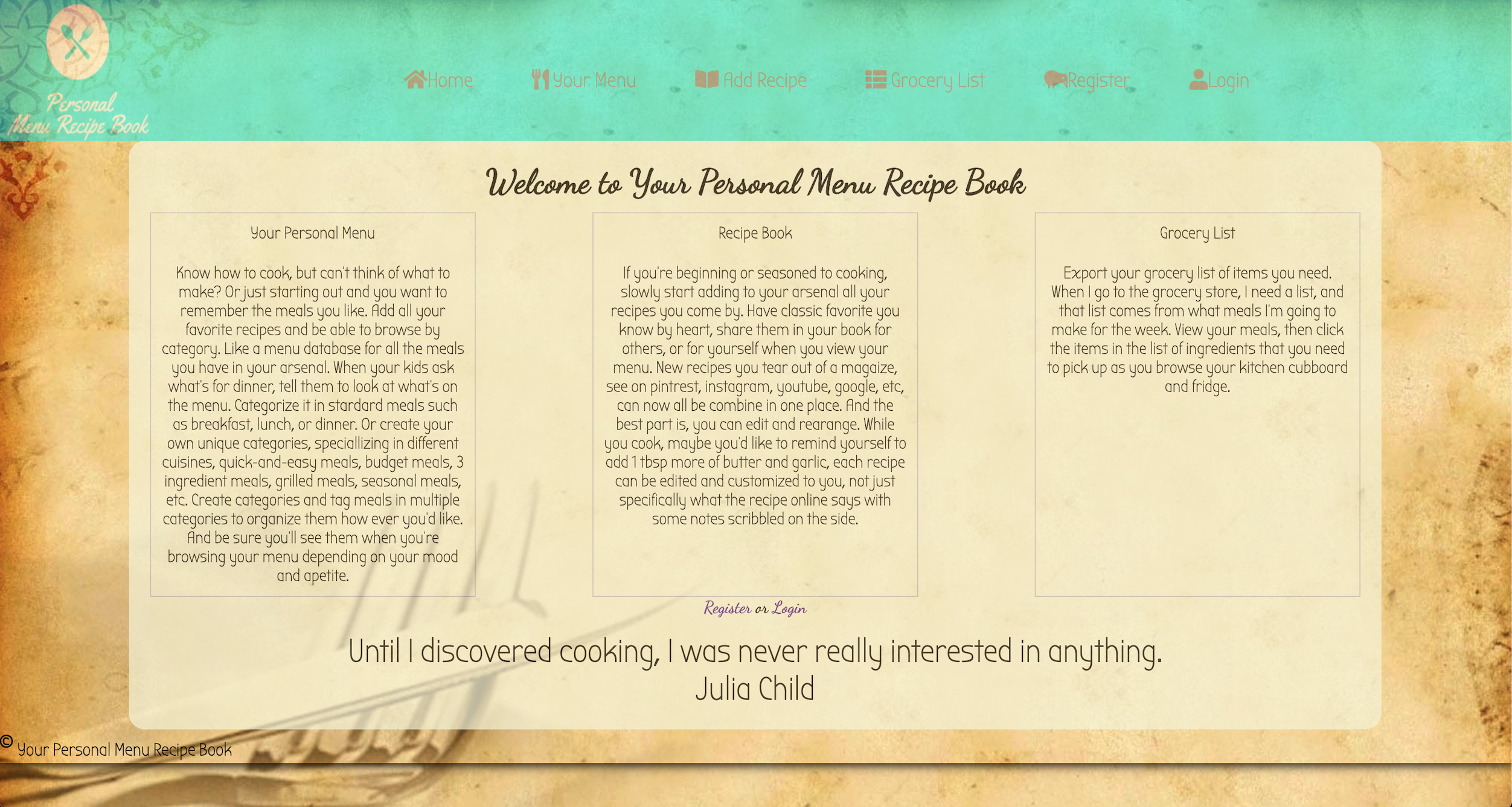 landing page