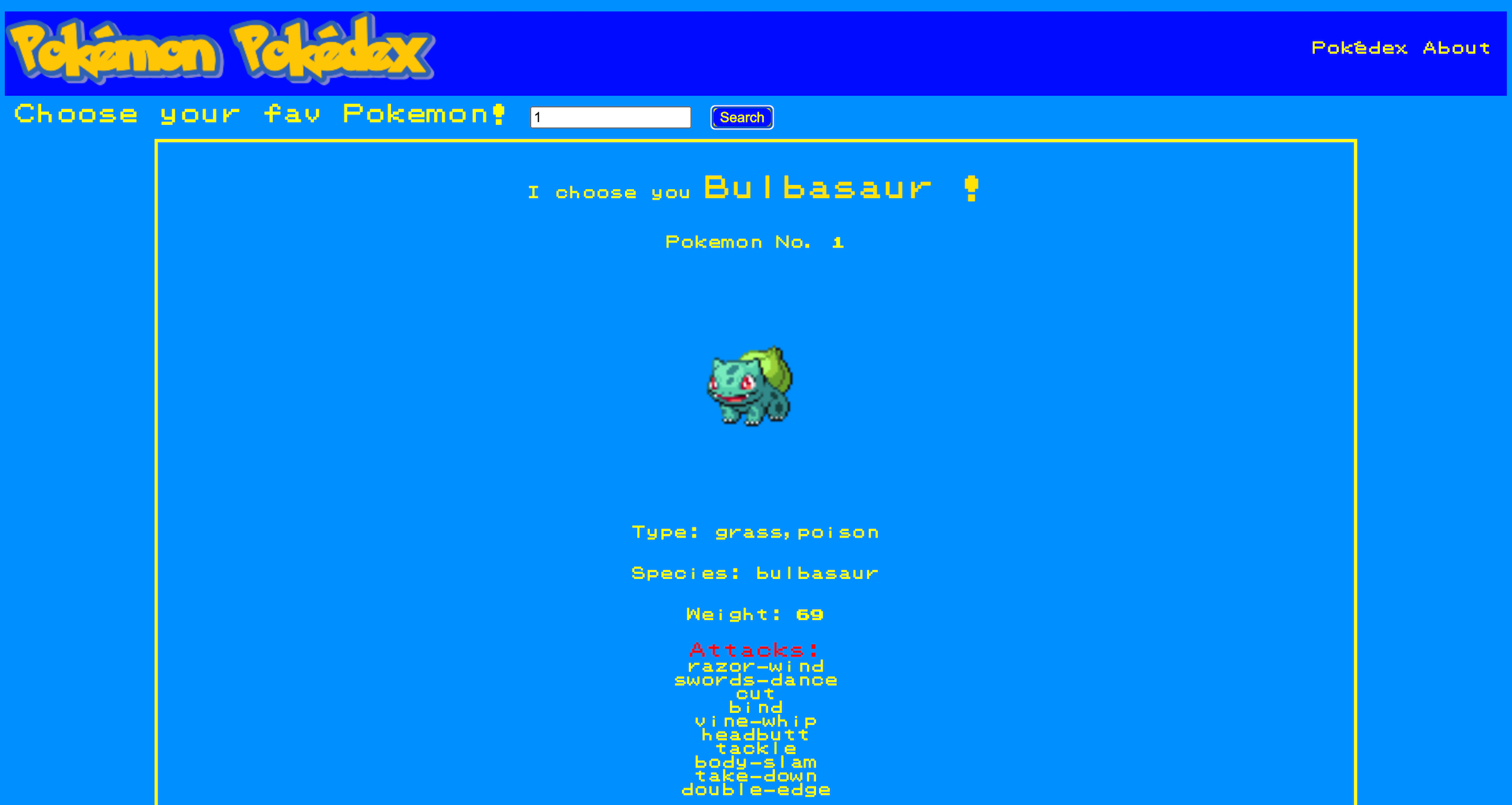 pokédex page