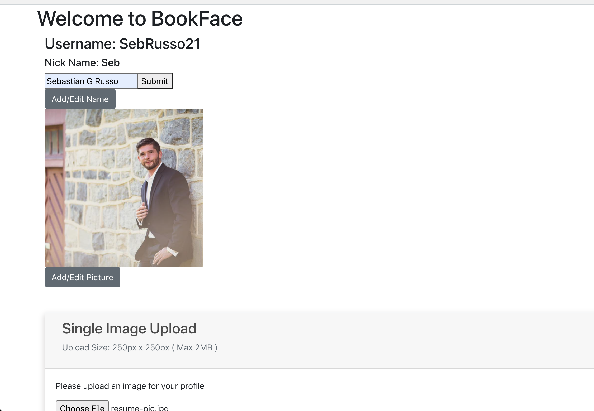 landing page